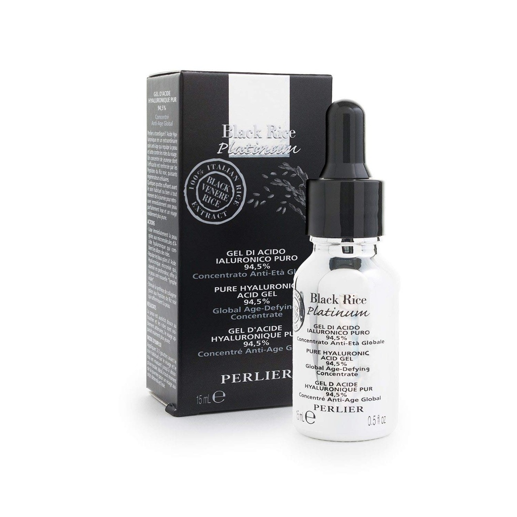 Perlier Riz noir Platine 94,5 % Acide hyaluronique pur, 0,5 fl. oz.