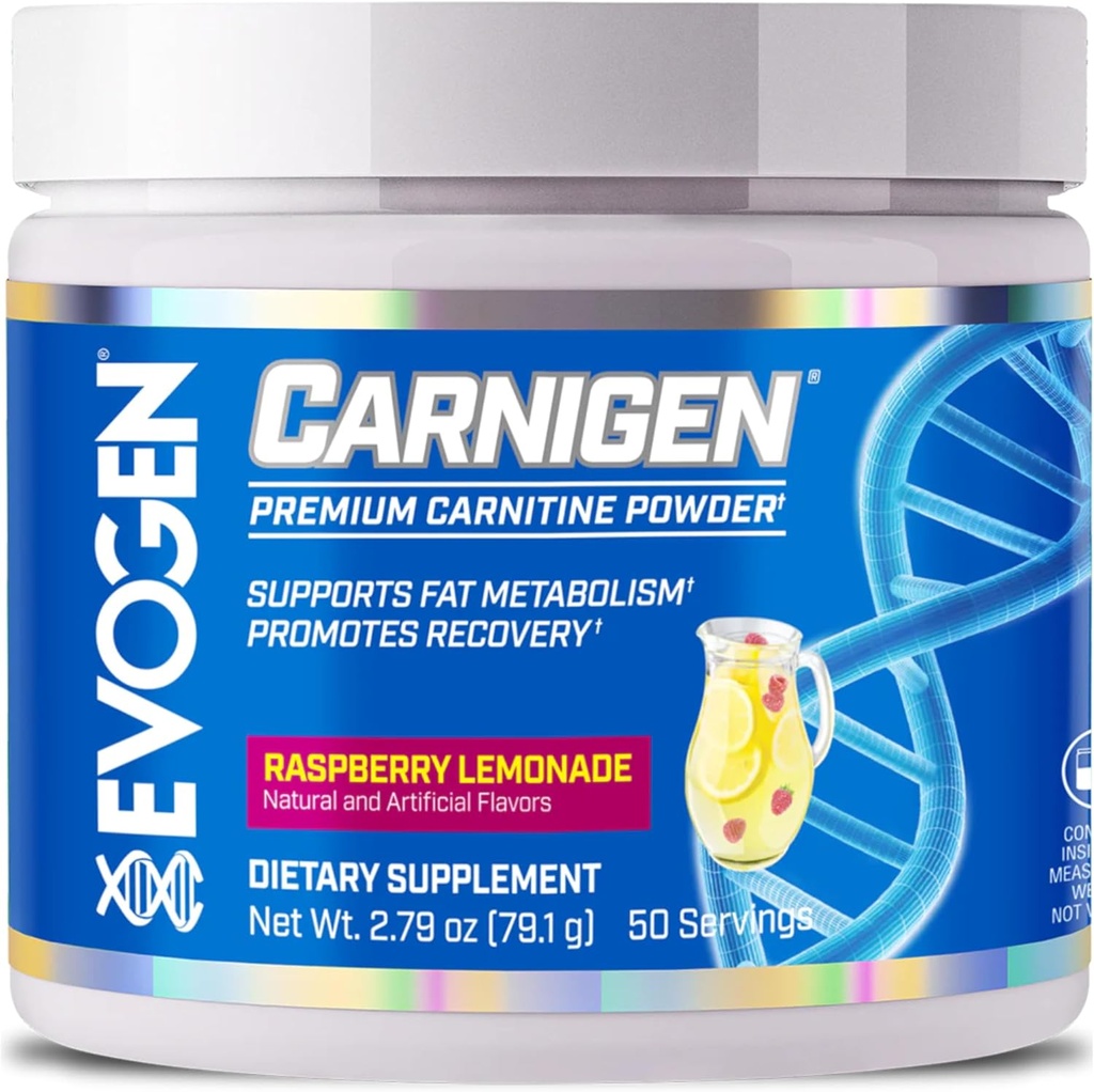 Evogen Carnigen - Poudre de carnitine premium Supporte le métabolisme des graisses et favorise la récupération
