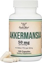 Akkermansia Probiotique et postbiotique (Augmentation de la production GLP-1) 120 capsules, 50mg par portion (Troisième partie testée à 5 milliards d'UFT par portion, 50 milliards d'UFC par gramme) par Double Wood