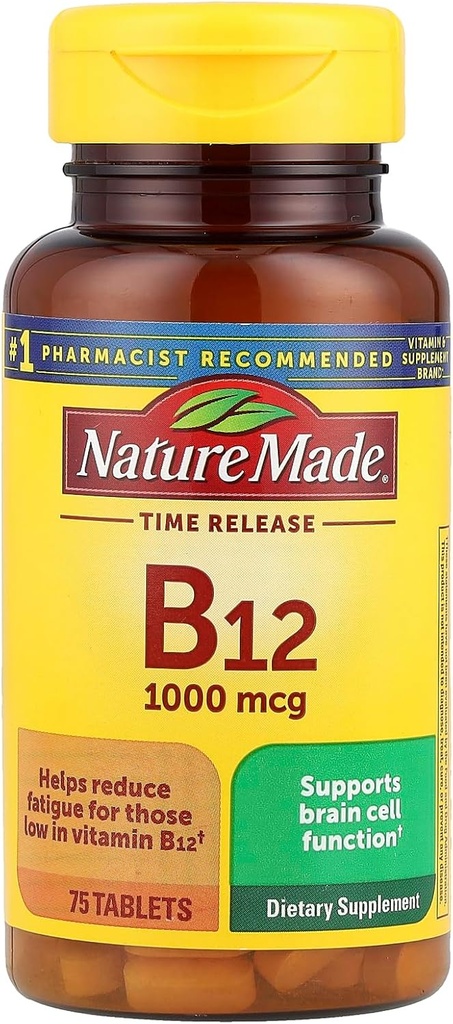 Nature faite, vitamine B-12 1000 mg, 75 ct