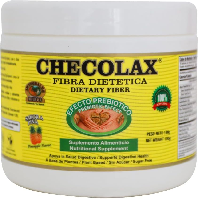 Notre fibre alimentaire soulage la constipation naturellement, favorise la perte de poids, détox, soutient la régularité, le soulagement de la bloatation et la santé de la gueule, sans sucre, non-OGM, à base végétale - PINEAPPLE Arôme (4.5 oz)