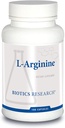 Recherche en biotique L Arginine, important acide amino, bloc de construction pour les muscles, performance d'exercice, soutien tissulaire conjonctif, booster à oxyde nitrique, soutient la santé cardiovasculaire, 100 capsules