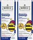 Supplément de sommeil pour enfants de Zarbee liquide avec 1mg de mélatonine; sans médicament et efficace; facile à prendre saveur de baie naturelle pour les enfants de 3 ans et plus; 1 Fl Oz bouteilles, boîte de 2