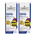 Supplément de sommeil pour enfants de Zarbee liquide avec 1mg de mélatonine; sans médicament et efficace; facile à prendre saveur de baie naturelle pour les enfants de 3 ans et plus; 1 Fl Oz bouteilles, boîte de 2