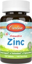 Carlson - Kid's Chewable Zinc, 5 mg, Soutien de la santé, Natural Mixed Berry Flavor, 160 comprimés