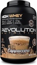 Revolution Nutrition, High Whey, Protéines Poudre 2LB, Whey Isolate, Sans gluten, Masse musculaire maigre pour les hommes et les femmes, 25g de protéines par scoop, 908 g, 24 portions (Iced Cappuccino, 2 livres)