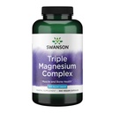Swanson Triple Magnésium Complex - Supplément de magnésium pour le cerveau, l'énergie, les os, le stress, le muscle et le sommeil* - Contient de l'aspartate de magnésium, du citrate et de l'oxyde - 300 capsules végétaliennes