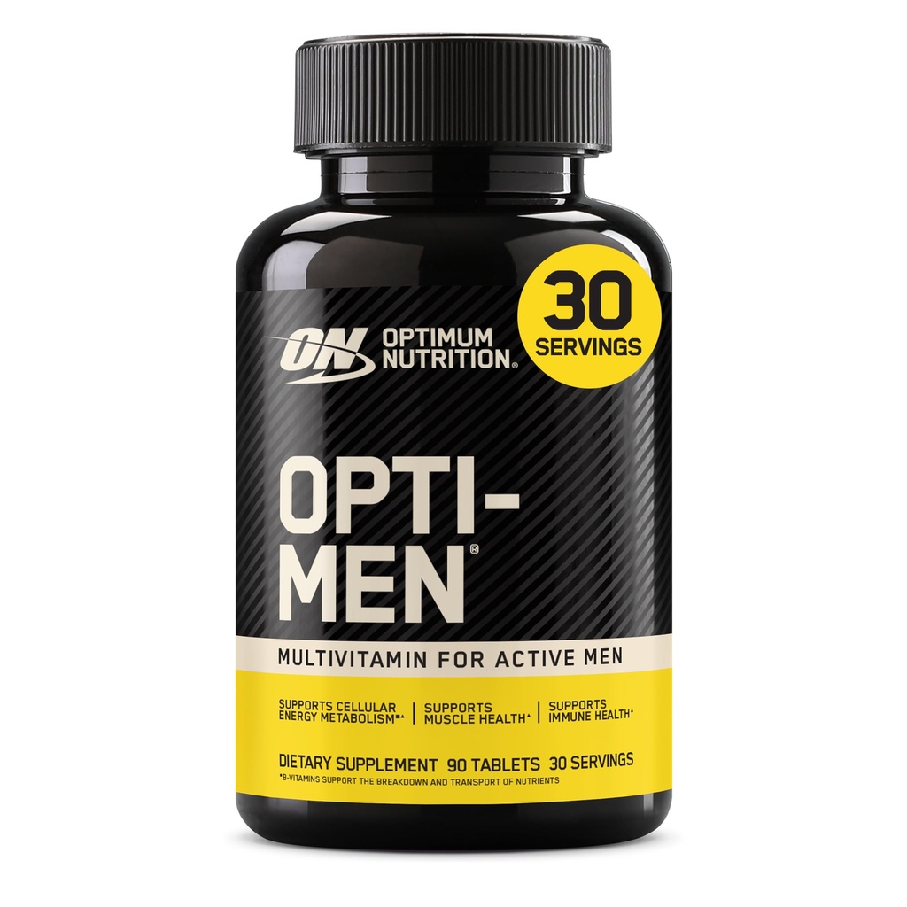 Optimum Nutrition Opti-Men, Vitamine C, Zinc et Vitamine D, E, B12 pour le supplément multivitamine quotidienne de soutien immunitaire des hommes, 90 Compte (paquetage mai vary)