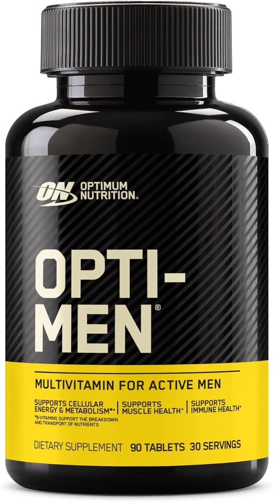 Optimum Nutrition Opti-Men, Vitamine C, Zinc et Vitamine D, E, B12 pour le supplément multivitamine quotidienne de soutien immunitaire des hommes, 90 Compte (paquetage mai vary)