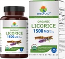 Brieofood L'huile de réglisse biologique 1500mg, 45 portions, végétarien, sans gluten, 90 comprimés végétariens