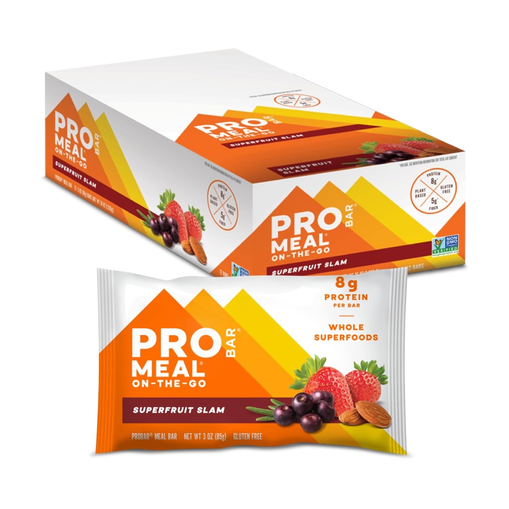 PROBAR - Bar à farine, lame de surfruit, non-OGM, sans gluten, saine, végétale, ingrédients alimentaires entiers, énergie naturelle (12 Nombre)