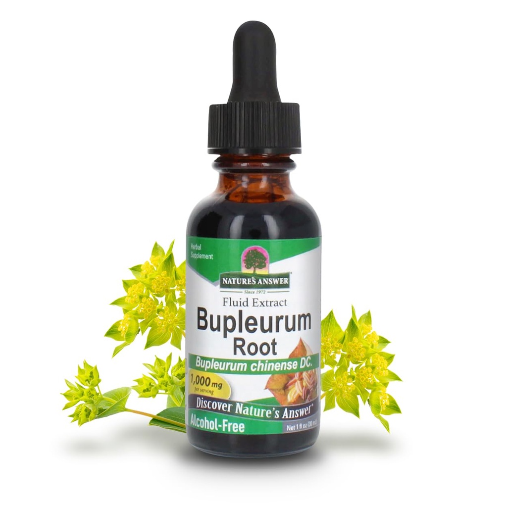 Nature= Réponse Bupleurum Racine Bupleurum chinense - supplément naturel à base de plantes - sans alcool au gluten - idéal pour l'immunité du foie - 1000mg (1 FL Oz)