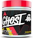 Pompe GHOST Oxyde nitrique en poudre, ananas - 40 portions - Suppléments sans sucre et sans stimulants - L-Citrulline, nitrate d'arginine et L-glutathion - Soy et sans gluten, végétalien