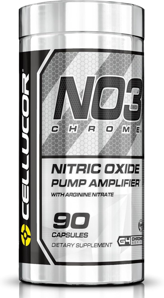Cellucor NO3 Chrome supplément d'oxyde nitrique avec nitrate d'arginine pour la pompe musculaire et le flux sanguin, 90 Capsules, G4