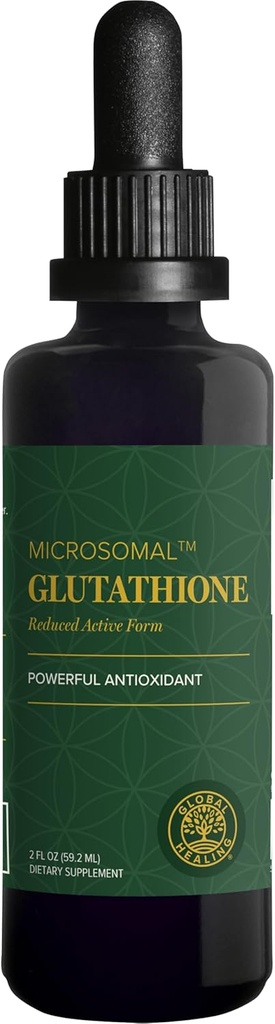Global Healing Center - Supplément de glutathion - Microsomal L-Glutathion (réduit) 250mg - Antioxydant La technologie microsomale est plus biodisponible pour votre corps que le genre liposomique - 2 Fl Oz