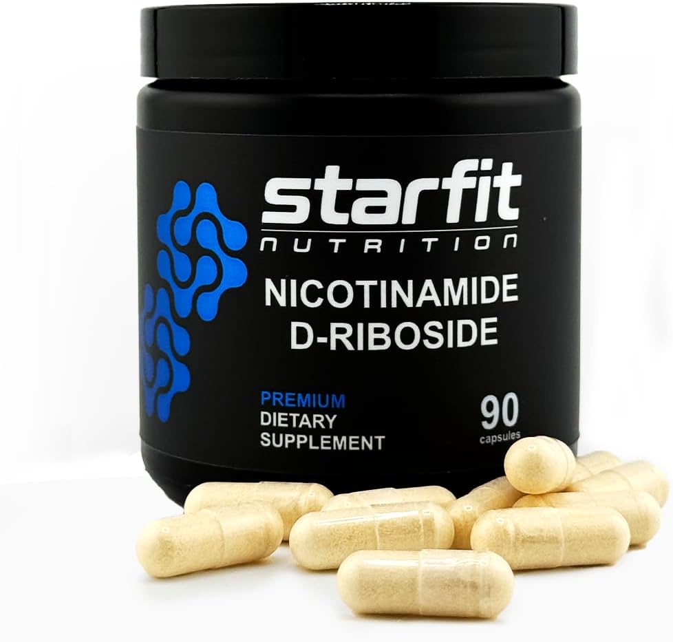 STARFIT - Nicotinamide D-Riboside, Booster NAD+, Supplément énergie et focus, Support cellulaire anti-âge, 90 Capsules