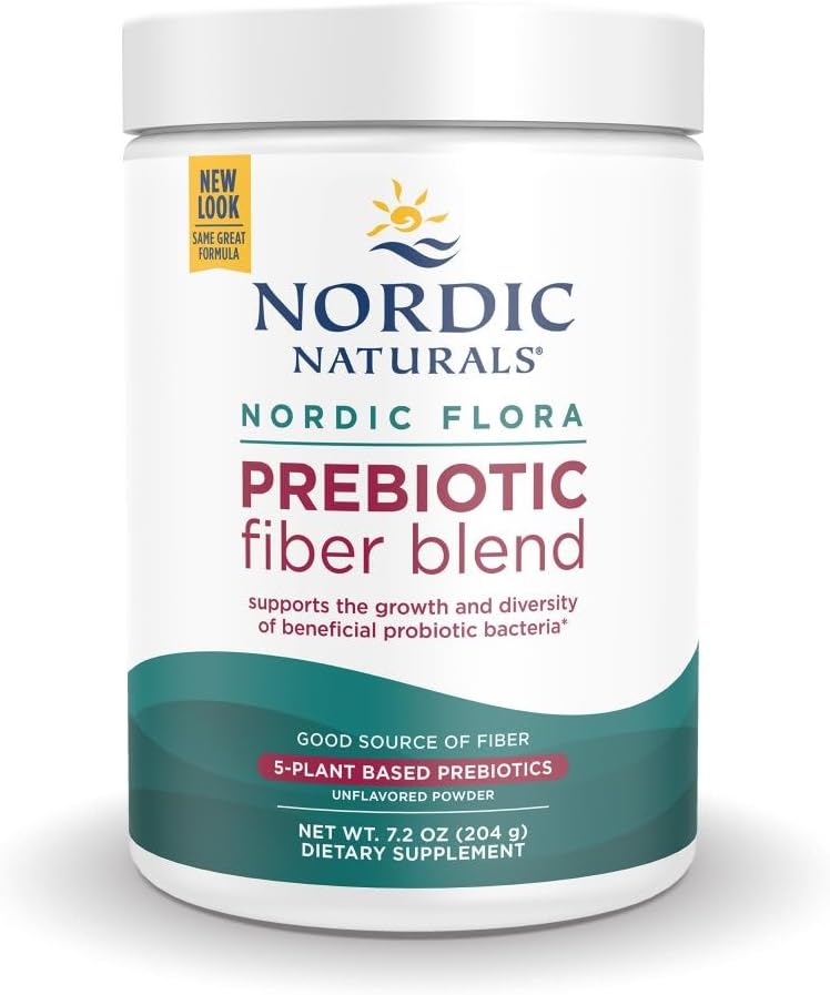 Nordic Naturals Flora poudre prébiotique nordique, 204 grammes - poudre prébiotique non aromatisée - 30 portions