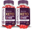 Justified Laboratories (2 Pack Proton Protein Keto ACV Gummies Extreme 2000MG Proton Keto Gummies Apple Cider Vinegar Formulated with Pomegranate Beet Juice Powder B12 Vegan Non GMO 120 Gummys