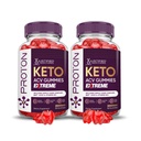 Laboratoires justifiés (2 Pack Proton Protein Keto ACV Gummies Extreme 2000MG Proton Keto Gummies vinaigre de cidre de pomme formulé avec le jus de betterave de grenade poudre B12 Vegan Non OGM 120 Gummys