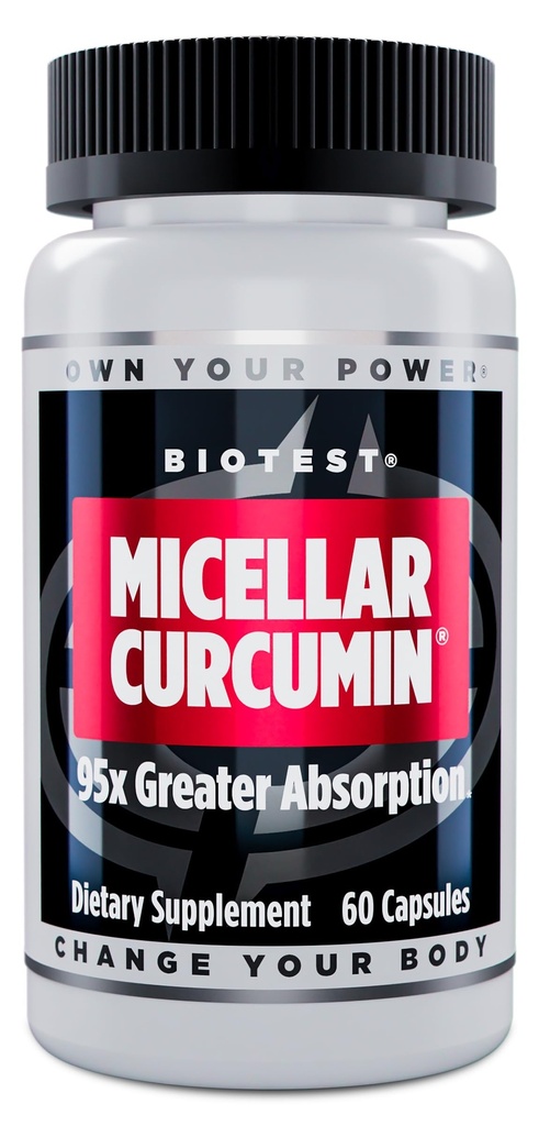 Biotest Micellar Curcumine - 95x Absorption - UCLA Inventé et breveté - 60 capsules