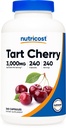 Nutricost Tart Cherry Extract 240 Vegetarian Capsules for 240 Servings per Bottle - Gluten Free, Non-GMO