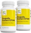 Terry Naturally Propolis Extract EP300 - Upper Respiratory & Immune System Support Supplement - Child & Adult Supplement with Bee Propolis Extract - 60 Capsules, 2 Pack