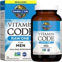 Garden of Life Code Vitamine Raw One pour les hommes, une fois par jour multivitamine, 75 capsules, une par jour hommes vitamines plus fruits, légumes et probiotiques pour les hommes santé, multivitamines végétariennes