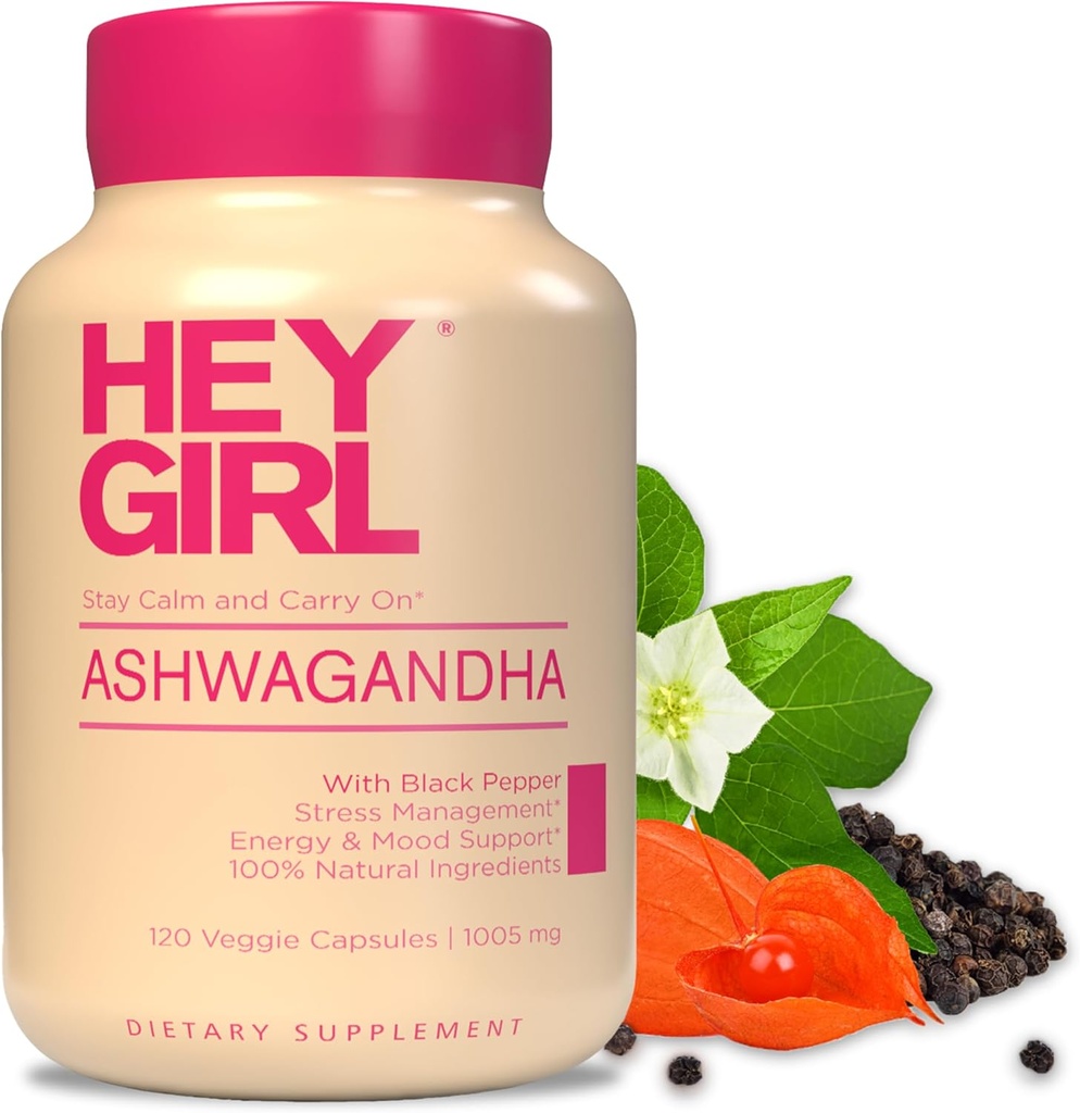 Capsules Ashwagandha 1005mg - Poudre d'Ashwagandha avec Pepper noir biologique de 120 pilules Poudre d'Ashwagandha pure et extrait de racine de l'Ashwagandha