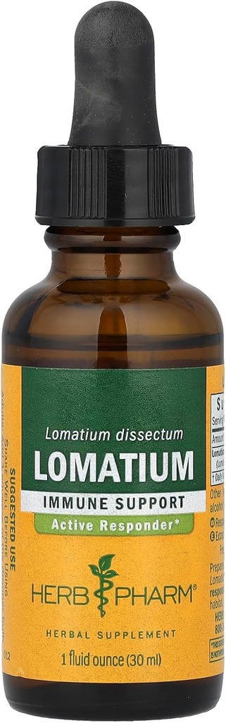 Herb Pharm Lomatium Liquid Extract pour le support du système immunitaire - 1 Ounce