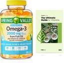 Spring Valley Omega-3 de l'huile de poisson 2000 mg, soin maximal, 120 Compte + Guide exclusif VitaMax Vitamine (2 articles)