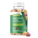 VITEEY Gommies de magnésium pour les adultes - 170mg de Gummy Citrate de magnésium pour le calme, le sommeil, la nervosité et la fonction musculaire - Vegan, sans gluten - 60 Nombre