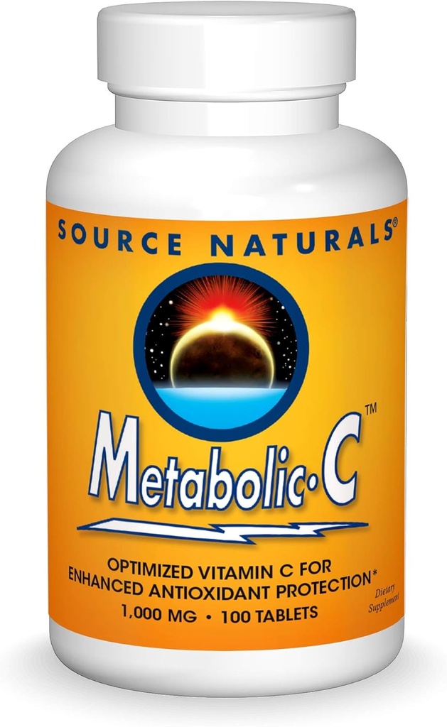 Source Naturelle Métabolique C, 1000mg Vitamine C - 100 comprimés
