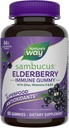 Nature’s Way Sambucus Elderberry Immune Support Gummies for Kids & Adults* with Black Elderberry Extract, Vitamin C, Vitamin D3, and Zinc, 60 Gummies (Packaging May Vary)