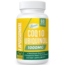 1000mg CoQ10 Softgels liposomiques Meilleure absorption CoQ10 Supplément Ubiquinol Fonction cardiaque et production d'énergie