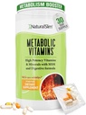Vitamines métaboliques naturelles minces, multivitamines pour les femmes et les hommes, soutient l'énergie, le métabolisme et l'absorption nutritive avec enzymes digestives, multivitamines pour les femmes avec complexe B et Niacine 1 Pack
