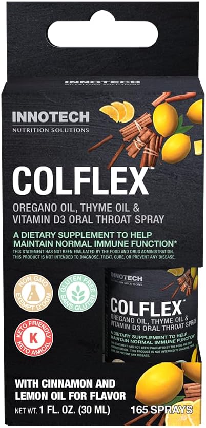 Innotech Nutrition Spray de gorge Colflex Oregano, cannelle/lemon - 25 ml
