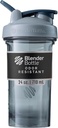 BlenderBottle Shaker Bottle Pro Series Perfect for Protein Shakes and Pre Workout, 24-Ounce, Full-Color Grey