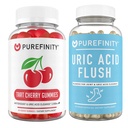 PUREFINITÉ Acide Urique Flush & Nettoyer Capsules + Gommies de cerise de tart