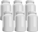 Entreprise (6 Pack) Bouteille à pilules blanches avec couvercle, stockage, conteneur à pilules en plastique, 150cc Capacité