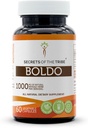 Secrets de la Tribe Boldo 60 Capsules, 1000 mg, Boldo (Peumus boldus) Feuille séchée (60 Capsules)