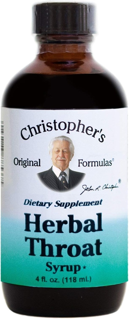 Formules originales de Christopher Throat Sirop à base de plantes - 4 oz.
