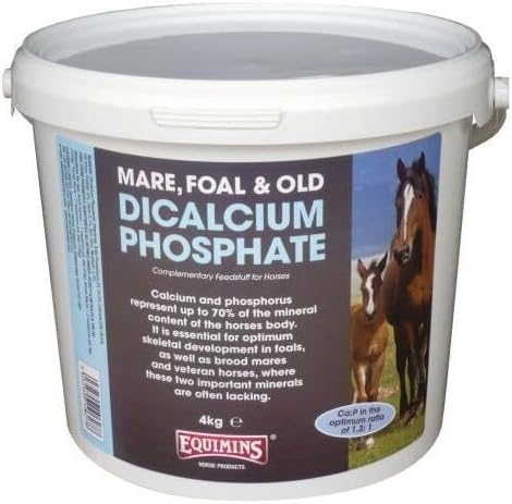 Phosphate de dicalcium, équimins, nutrition des chevaux, reproduction et jeune bétail, 4kg