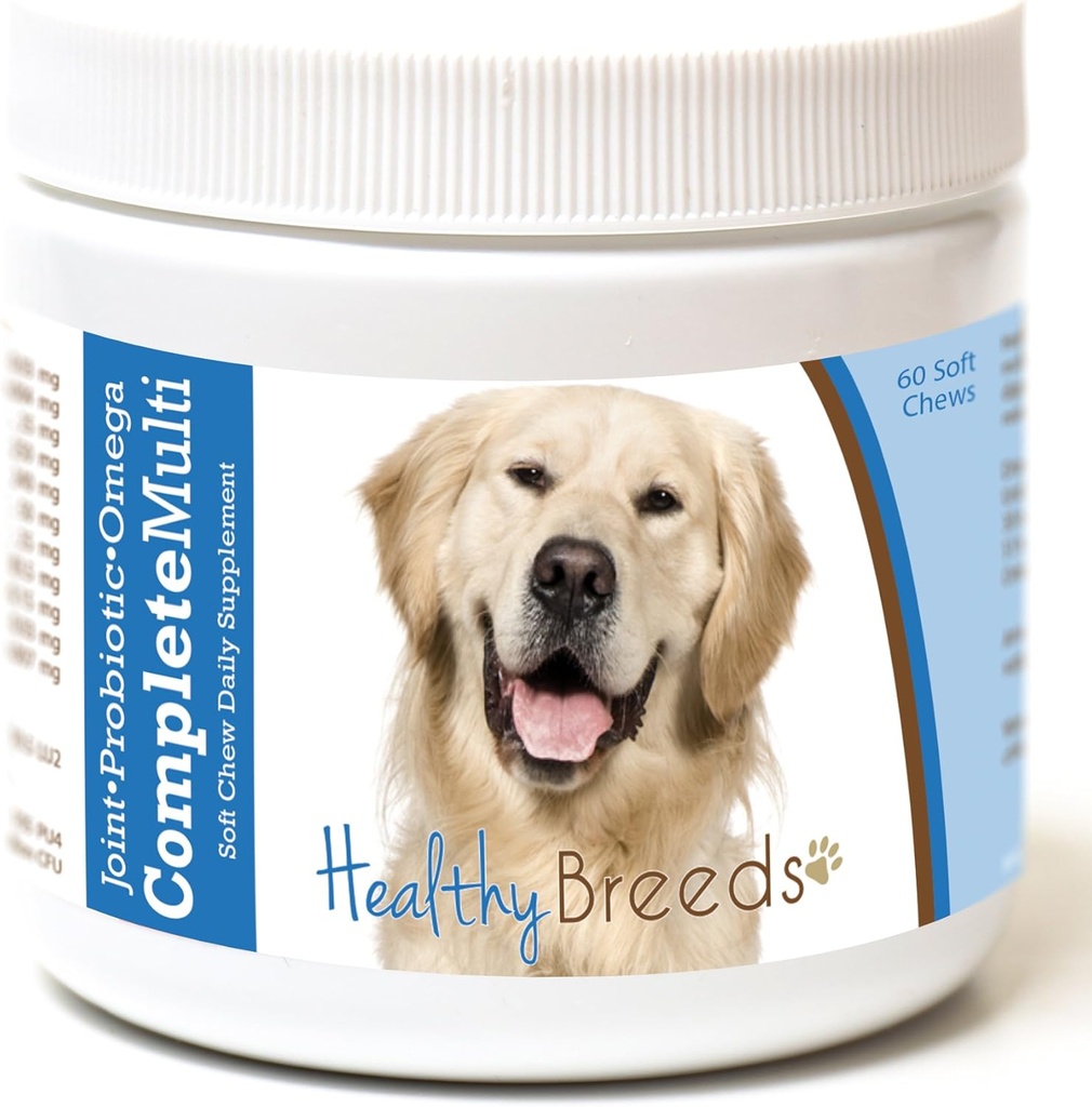 Breeds en bonne santé Golden Retriever Tous en une seule multivitamine Soft Chew 60 Comte