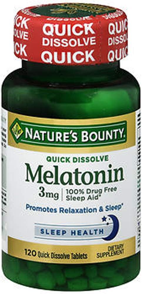 Marque de la nature Bounty Melatonine Dissoudre rapidement les comprimés, 120 ct