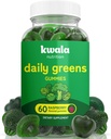 Daily Super Greens Gummies pour booster l'énergie avec Moringa, Spiruline, Chlorella, Veggies et plus , comprend 8 mélanges , pour les femmes et les hommes , Vegan , Supplément non-OGM , 60 comte