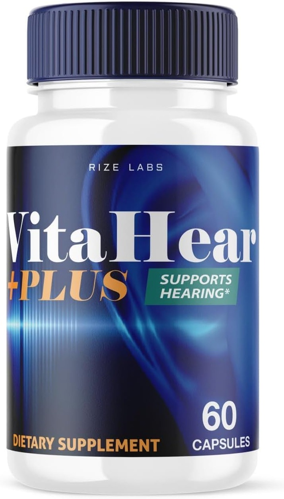 Rize labs VitaHear Plus Supplément, capsules pour la santé de l'oreille complète et les pilules de préparation d'avance à Regain pleine capacité (60 capsules)