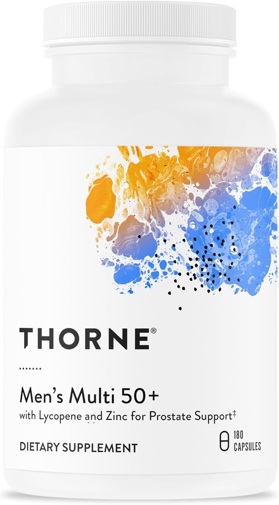 THORNE - Multivitamine quotidienne complète multivitamines A, B6, B12, C, D, E, Zinc et plus - Soutien du coeur, du cerveau, de la prostate, des muscles et de la santé immunitaire* - 180 capsules