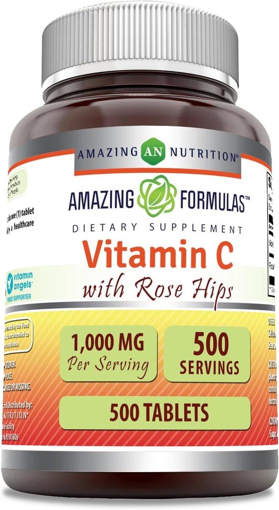 Formules étonnantes Vitamine C avec supplément de HIPS Rose
