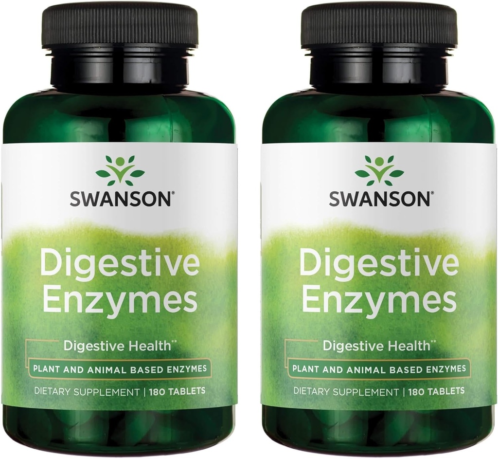 Swanson Enzymes digestifs 180 onglets (2 paquets)