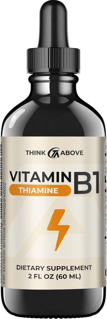 Vitamine B1 Mononitrate de thiamine - Supplément gouttes liquides (2 FL OZ)
